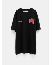 Off-White c/o Virgil Abloh Black Psych Type Logo T-shirt for men