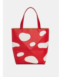 Large Puzzle Fold Tote in brushed suede
