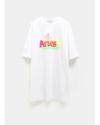 Aries Credit Card Ss Tee in White for Men | Lyst