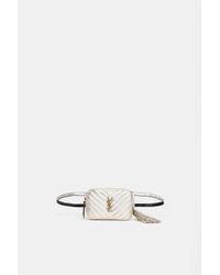 Saint Laurent Metallic Quilted Belt Bag
