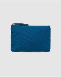 El Corte Inglés Wo Medium Petrol Blue Quilted-effect Purse
