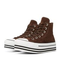 brown platform converse high top