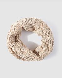 El Corte Inglés Natural Beige Knit Plaited Cowl
