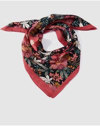El Corte Inglés Multicolor Multicoloured Floral Print Silk Scarf