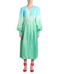 Vestito sfumatoThe Attico in Seta di colore Verde | Lyst