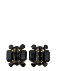 DSquared² | Black Swarovski Earrings With Clip Closure | Lyst