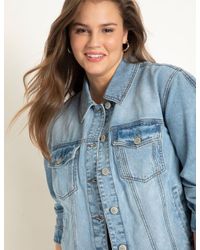 bp puff sleeve denim jacket