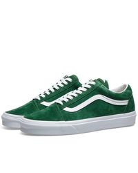 vans old skool dark green suede
