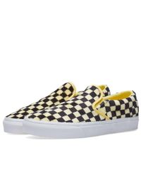 fluffy checkerboard vans