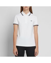 womens white fred perry polo