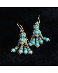 Erica Weiner Victorian Turquoise Bluebell Earrings
