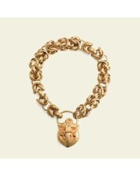 Erica Weiner Metallic Georgian Pinchbeck Fancy Chain Bracelet With Anchor Lock