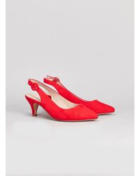red kitten heels wide fit