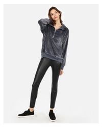 express one eleven oversized velour hoodie