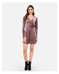 express surplice fit and flare dress