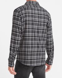 Express Slim Plaid Stretch Flannel 