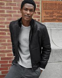 mens lined bomber jacket