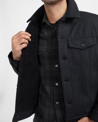 Wool Sherpa Lined Trucker Jacket 