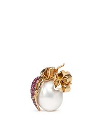Anabela Chan | Pink 'ladybird' Pearl Ruby Garnet 18k Yellow Gold Stud Earrings | Lyst