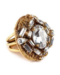Erickson Beamon | Metallic 'damsel' Cubic Zirconia Cluster Ring | Lyst