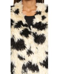 Tibi White Cozy Jacket - Ivory/black Multi