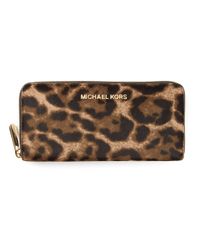 michael kors leopard wallet