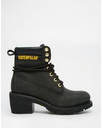 heeled caterpillar boots