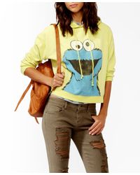 Cookie monster hoodie forever 21 clearance