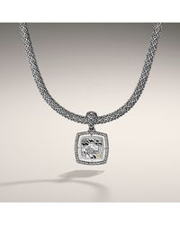 John Hardy | Metallic Medium Square Pendant On Chain Necklace | Lyst