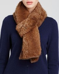 Maximilian | Brown Maximilian Knitted Mink Scarf | Lyst