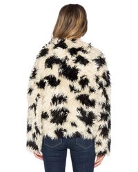 Tibi White Cozy Jacket - Ivory/black Multi