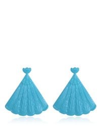 Mariah Rovery | Blue Brinco Leque Earrings | Lyst