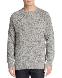Vince | Gray Melange Knit Crewneck Sweater for Men | Lyst