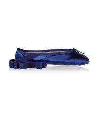 Ballet Beautiful Satin Ballet Slippers in Navy (Blue) | Lyst