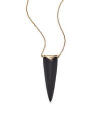Alexis Bittar | Black Sport Deco Lucite Liquid Spear Long Pendant Necklace | Lyst