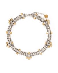 Ela Stone | Metallic 'Blake' Cluster Stud Chain Link Necklace | Lyst