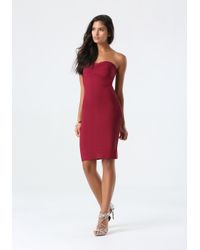 Red Strapless Bandage Dress