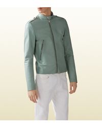 gucci green leather jacket