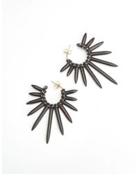 Nicole Miller | Gray Spiky Earrings | Lyst