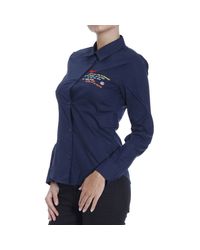 Love Moschino | Blue Shirt | Lyst