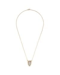 Pamela Love Metallic 'arrowhead' Diamond Pavé Opal 18k Gold Necklace