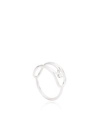 Lauren Klassen | Metallic Paperclip Ring With Diamond | Lyst