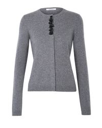 Dorothee Schumacher - Gray Fringe Fanatic Cardigan O-neck 1/1 - Lyst