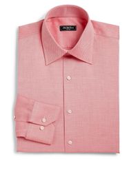 Saks Fifth Avenue | Pink Classic-fit Honeycomb Dress Shirt for Men | Lyst
