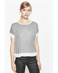 French Connection | Gray Plain French Top | Lyst