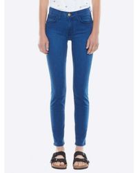 Current/Elliott Blue The High Waist Ankle Skinny