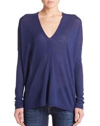 VINCE | Blue V-neck Sweater | Lyst