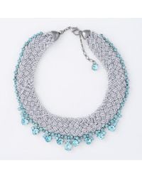 Paul Smith | Blue Women's Teal Beaded And Tanzanite 'cleopatra' Necklace | Lyst