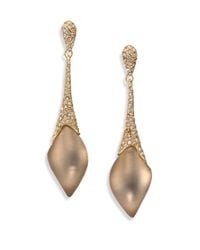 Alexis Bittar | Metallic Lucite & Crystal Liquid Elongated Drop Earrings | Lyst
