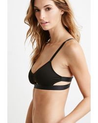black cut out bralette